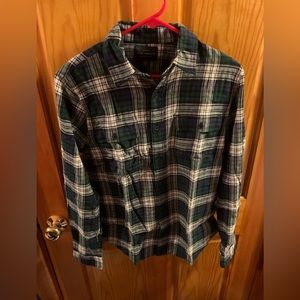 Lucky Brand Flannel Green and Navy Small Brand New